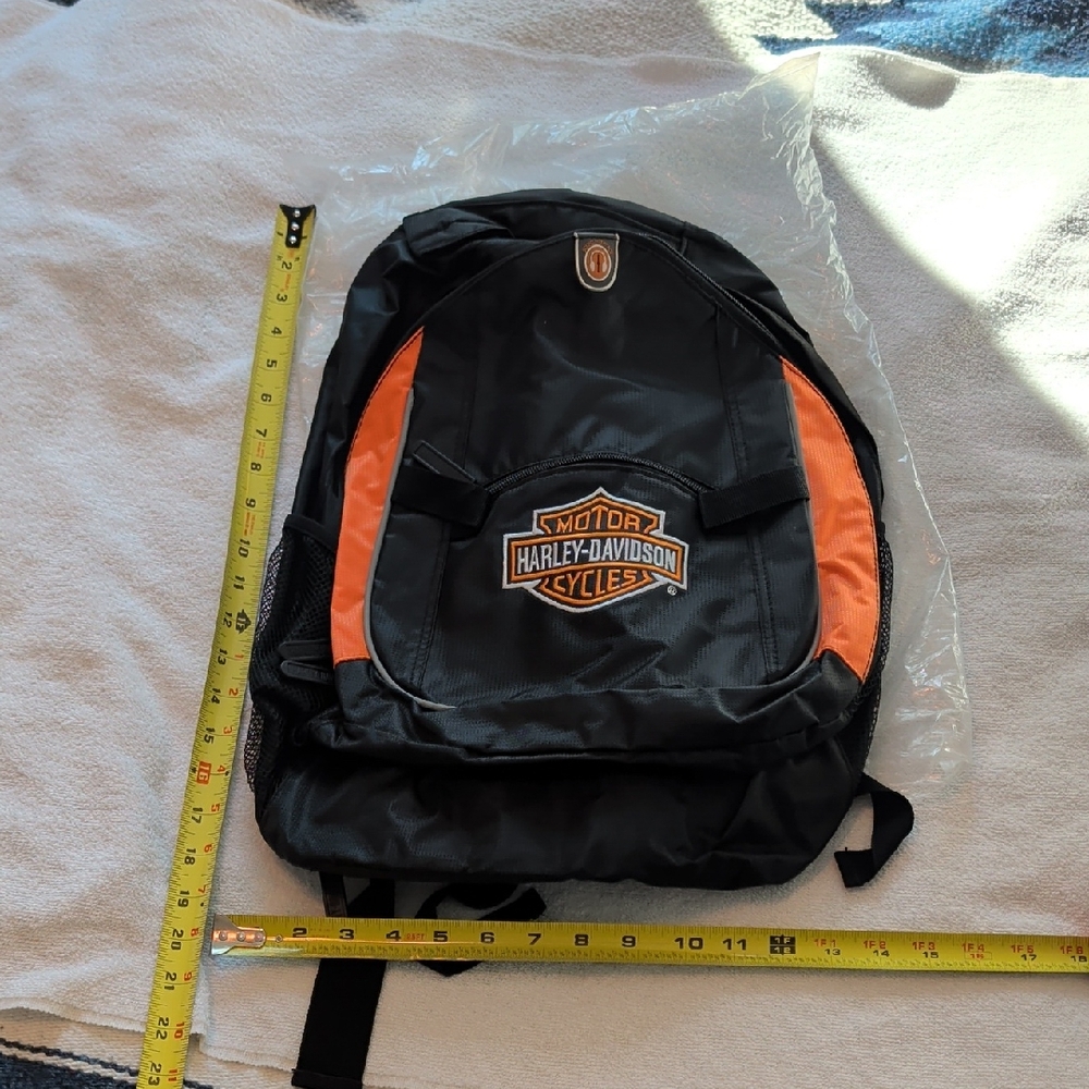 Harley-Davidson Black and Orange Backpack